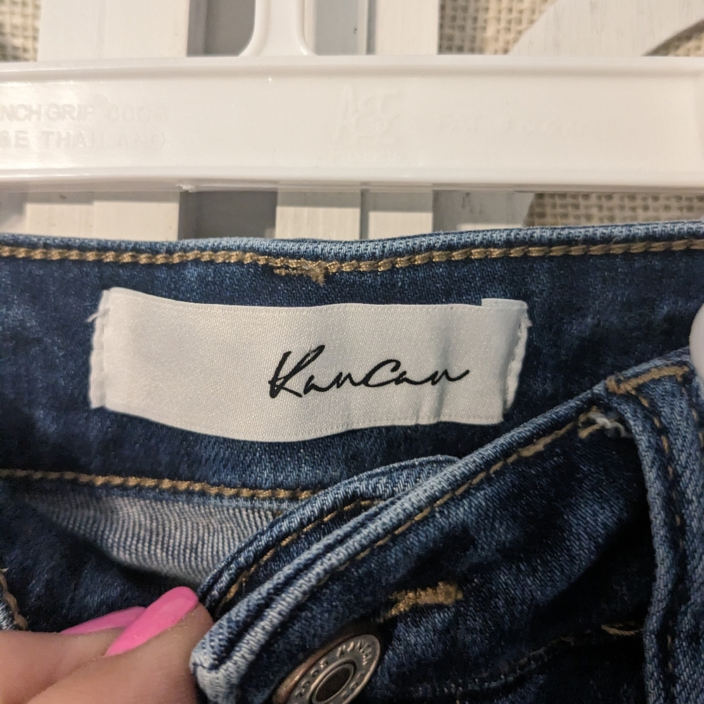 Kancan Leopard Print Patch Distressed Skinny Jeans - image 5